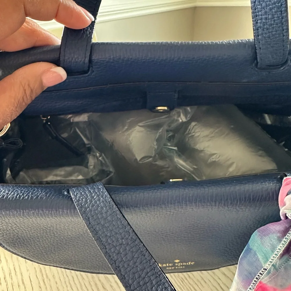 Kate Spade Pebbled Leather Purse & Wallet - Blue - Picture 8 of 12